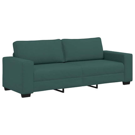 3-personers sofa 220x77x82 cm stof mørkegrøn