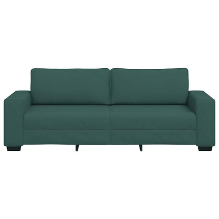 3-personers sofa 220x77x82 cm stof mørkegrøn