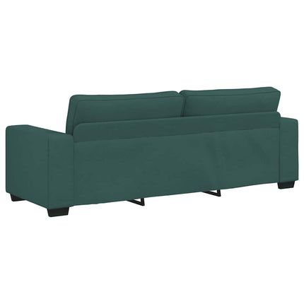 3-personers sofa 220x77x82 cm stof mørkegrøn