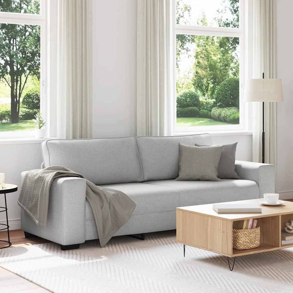 3-personers sofa 220x77x82 cm stof skygr