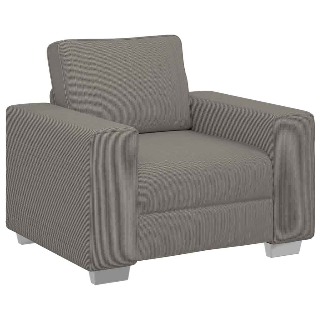 sofastol 60 cm fløjlsstof lysegrå