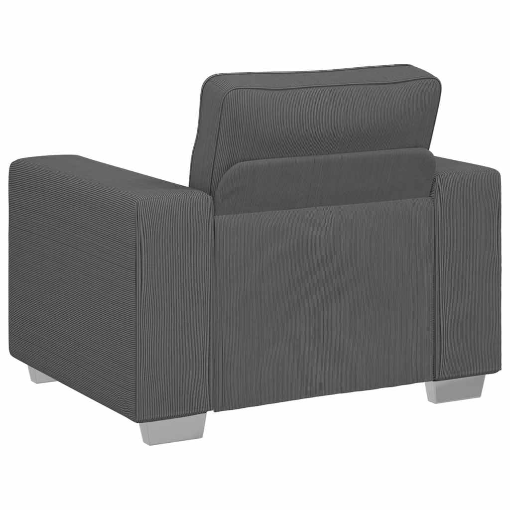 sofastol 60 cm fløjlsstof mørkegrå