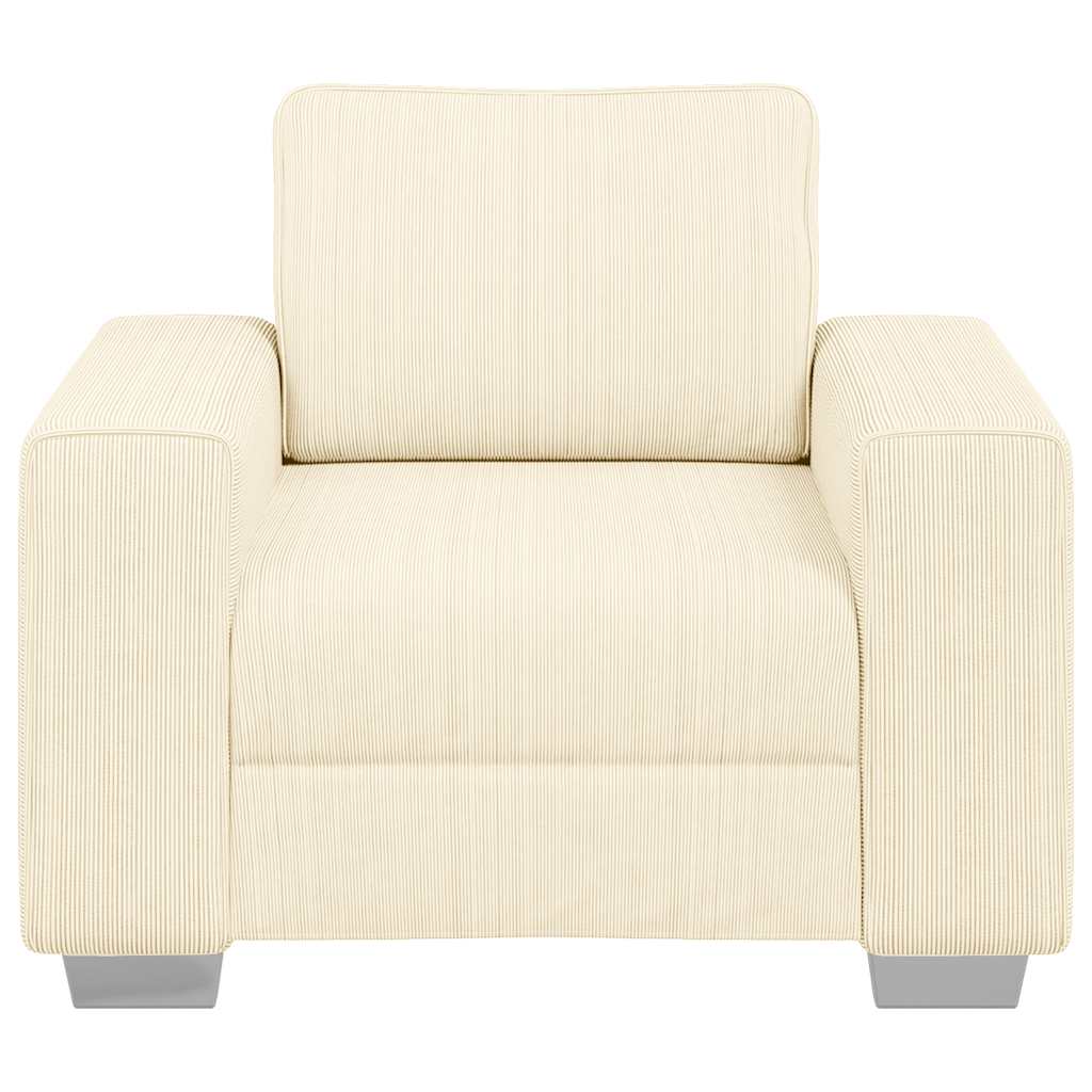 sofastol 60 cm fløjlsstof cremefarvet