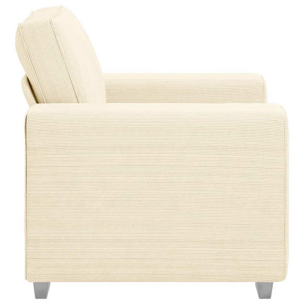 sofastol 100x77x82 cm fløjlsstof cremefarvet
