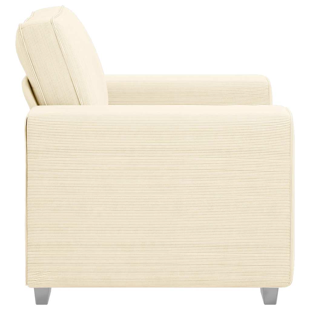 sofastol 60 cm fløjlsstof cremefarvet