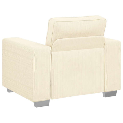sofastol 100x77x82 cm fløjlsstof cremefarvet