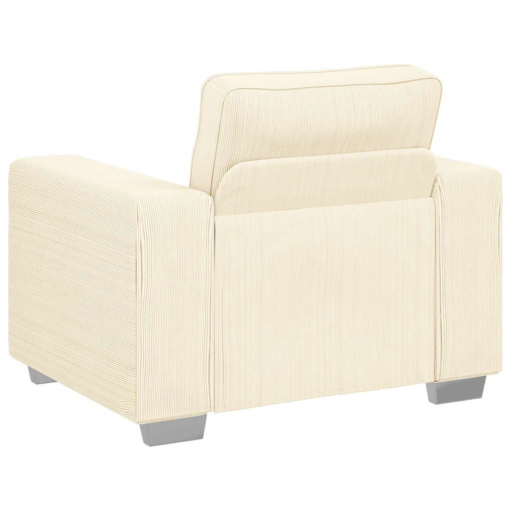 sofastol 60 cm fløjlsstof cremefarvet