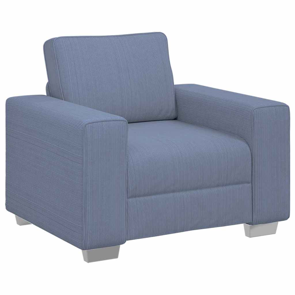 sofastol 60 cm fløjlsstof blå