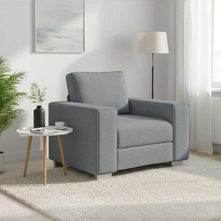 Sofa Stol Lysegrå 100 cm Stof