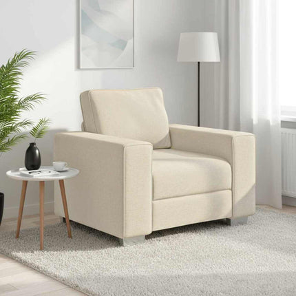 Sofa Stol Beige 100 cm Linned-blandet stof