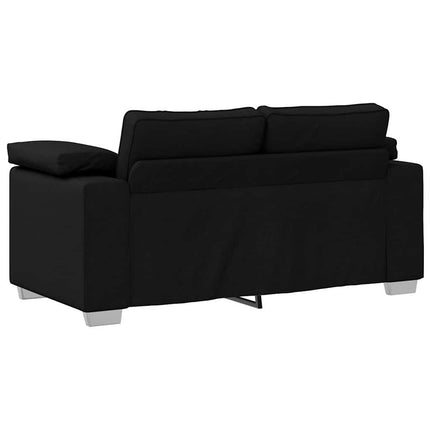 Tosæders sofa Sort 160 cm Stof