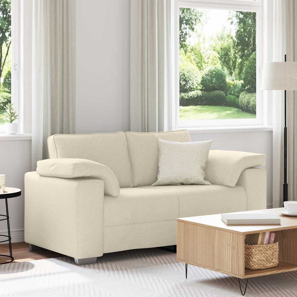 vidaXL 2-personers sofa Beige 160 cm Linned-blandet stof
