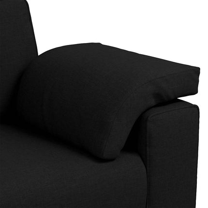 Tosæders sofa Sort 180 cm Stof