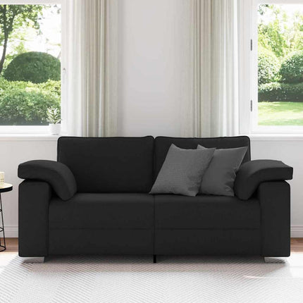 Tosæders sofa Sort 180 cm Stof