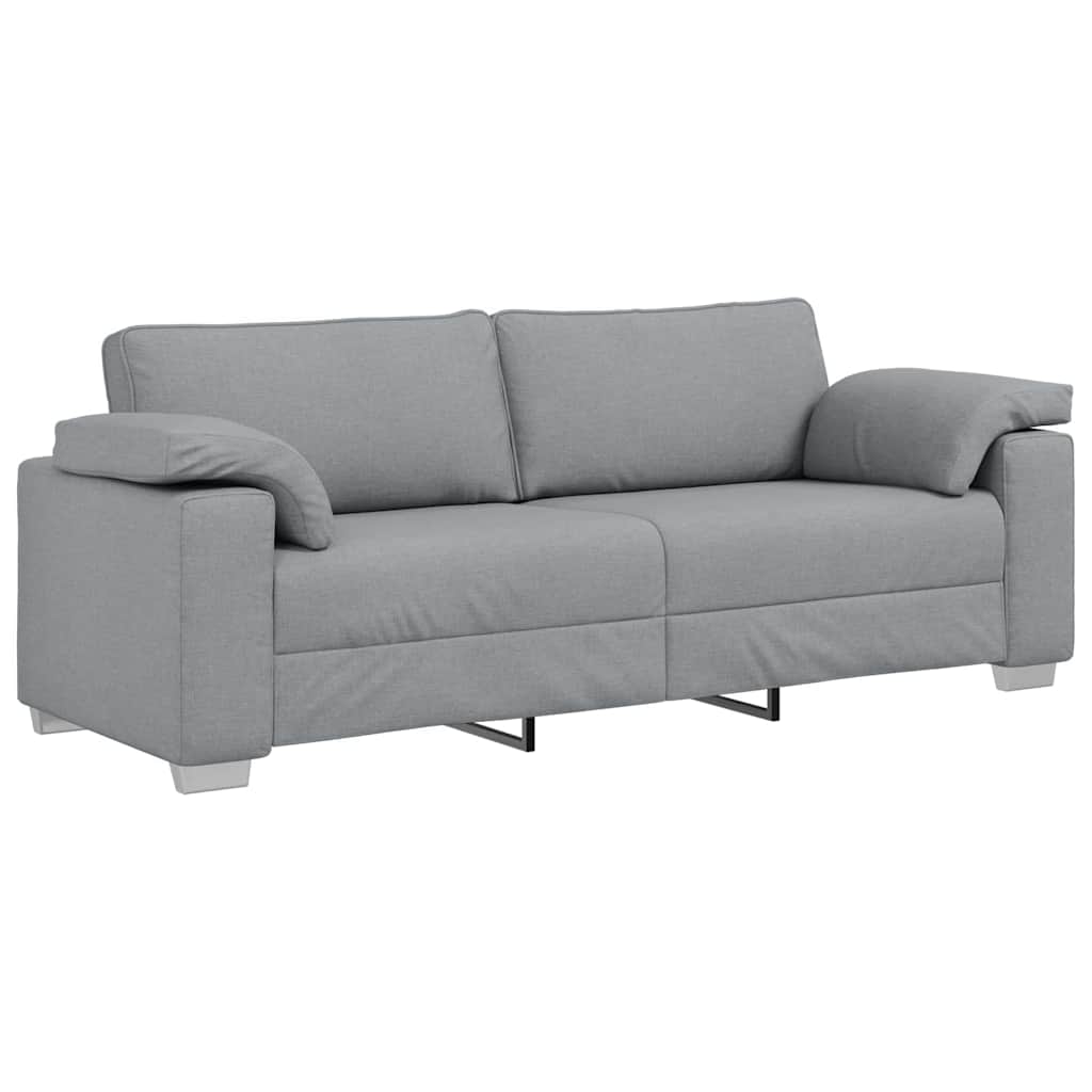 Sofa Lysegrå 219 x 77 x 82 cm Stof