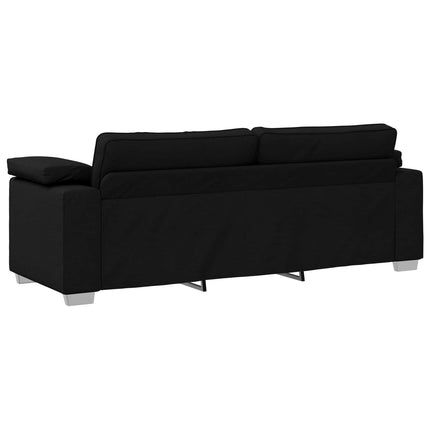 3-personers sofa Sort 220 cm Stof