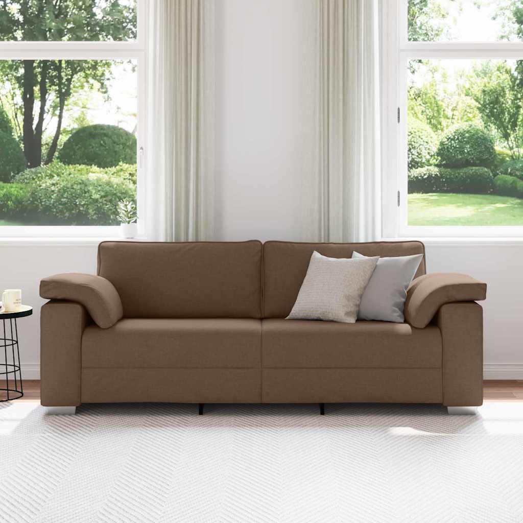 Sofa Brun 219 x 77 x 82 cm Stof