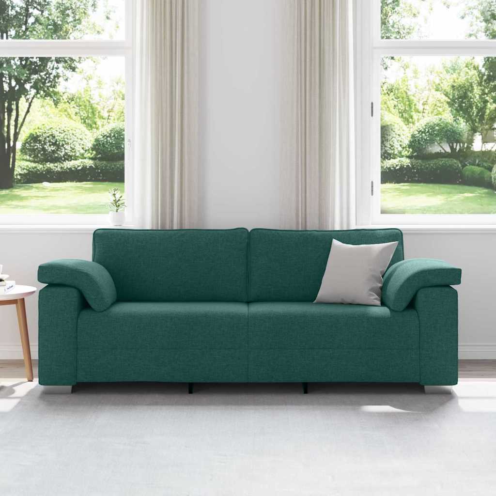 Sofa Mørkegrøn 219 x 77 x 82 cm Stof