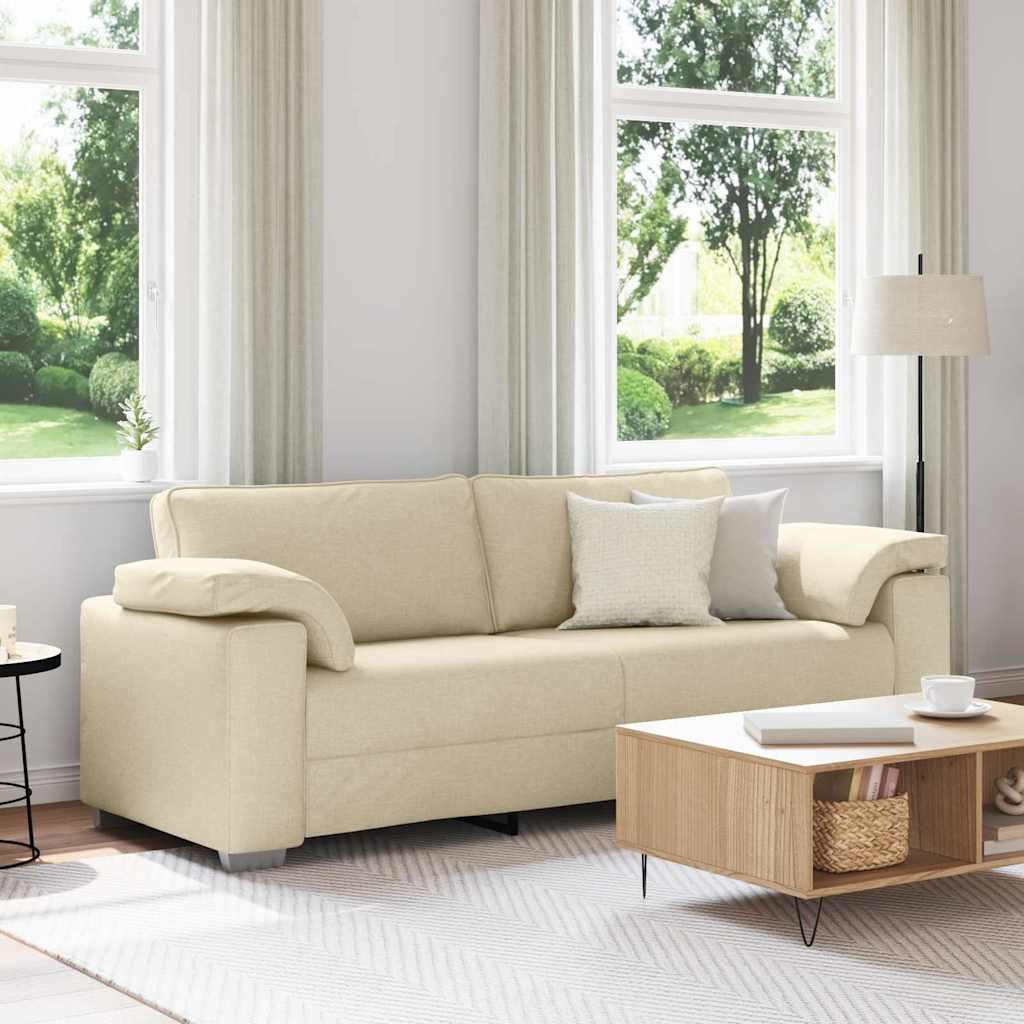3-personers sofa Creme 220 cm Stof