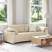 Sofa Creme 219 x 77 x 82 cm Stof