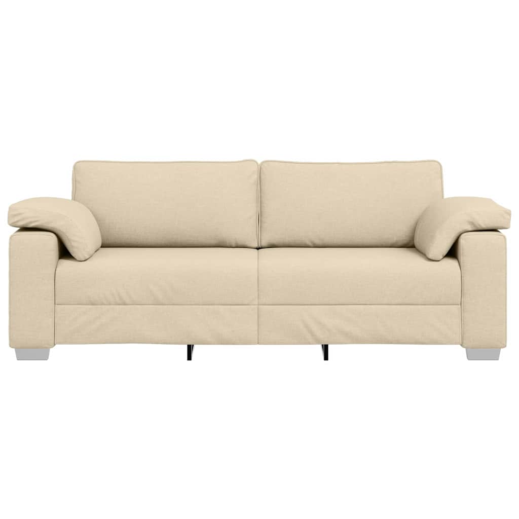 Sofa Creme 219 x 77 x 82 cm Stof