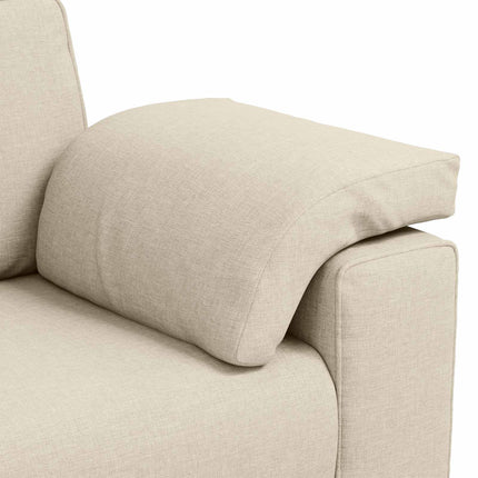 3-personers sofa Beige 220 cm Linned-blandet stof