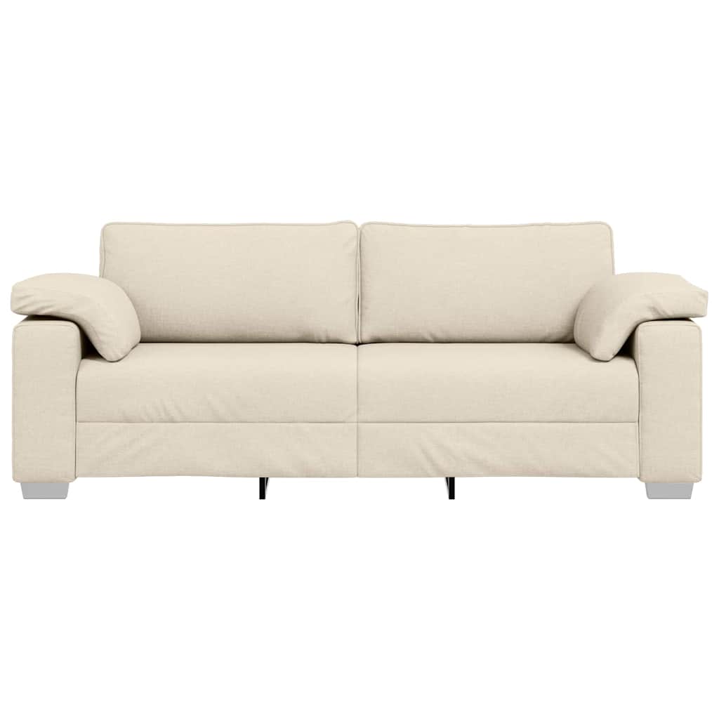 Sofa Beige 219 x 77 x 82 cm Linned-blandet stof