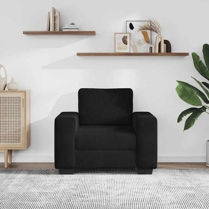 sofastol 100x77x82 cm fløjl sort