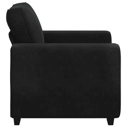 sofastol 100x77x82 cm fløjl sort