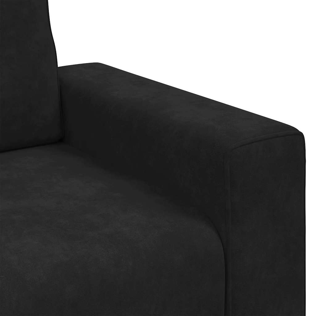 sofastol 60 cm fløjl sort