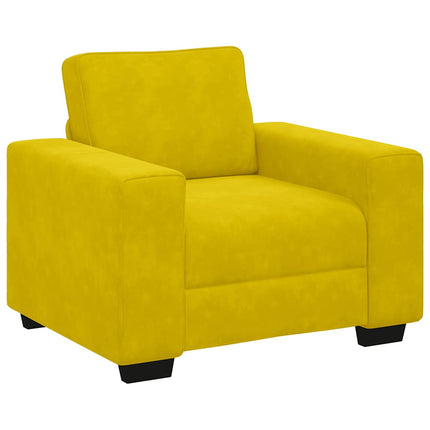 sofastol 100x77x82 cm fløjl gul