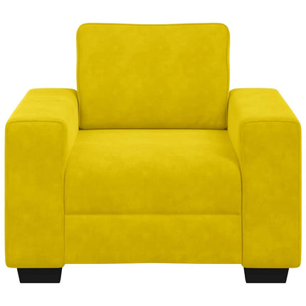 sofastol 100x77x82 cm fløjl gul