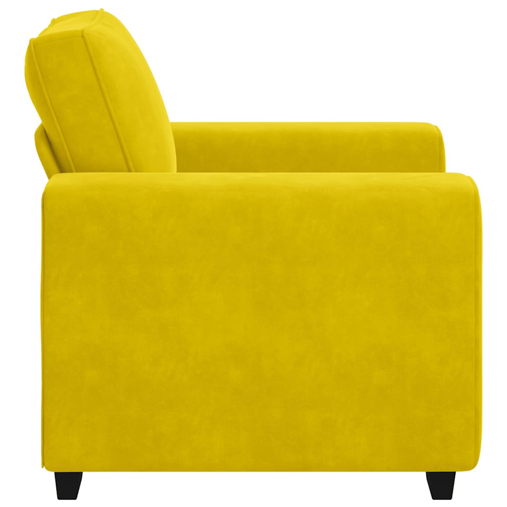 sofastol 60 cm fløjl gul