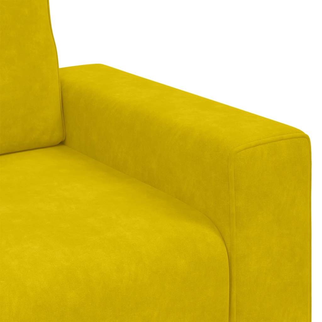 sofastol 60 cm fløjl gul