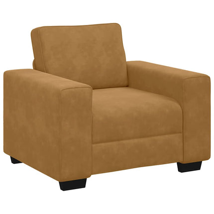 sofastol 100x77x82 cm fløjl brun