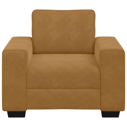 sofastol 100x77x82 cm fløjl brun