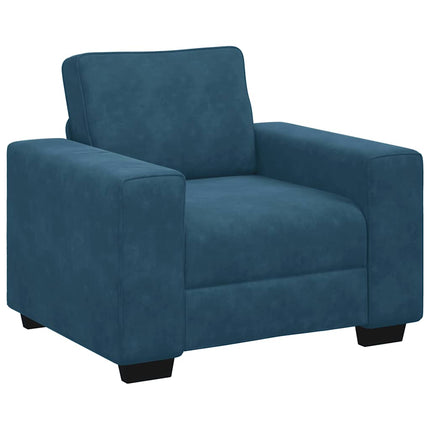 sofastol 100x77x82 cm fløjl blå