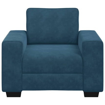sofastol 100x77x82 cm fløjl blå