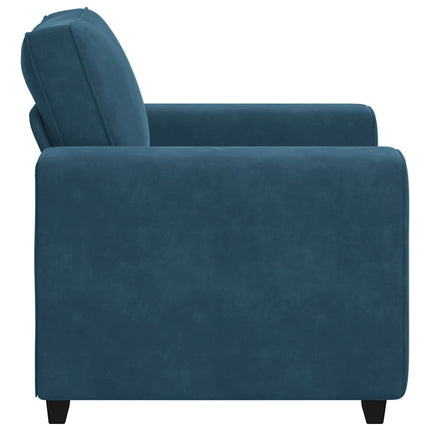 sofastol 100x77x82 cm fløjl blå