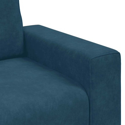 sofastol 100x77x82 cm fløjl blå