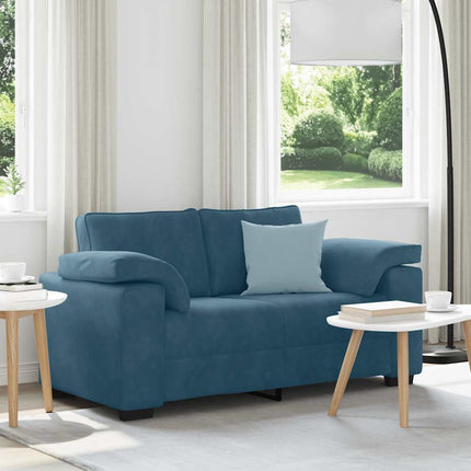 elskovssofa 160x77x82 cm fløjl blå