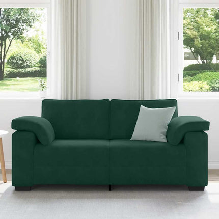 elskovssofa 180x77x82 cm fløjl mørkegrøn