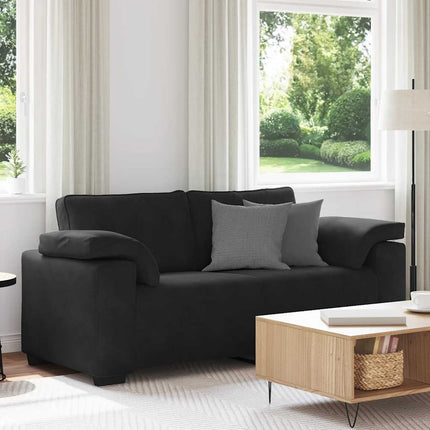 elskovssofa 180x77x82 cm fløjl sort