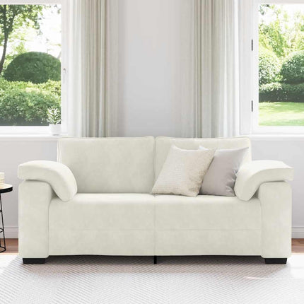 elskovssofa 180x77x82 cm fløjl cremefarvet