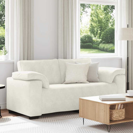 elskovssofa 180x77x82 cm fløjl cremefarvet