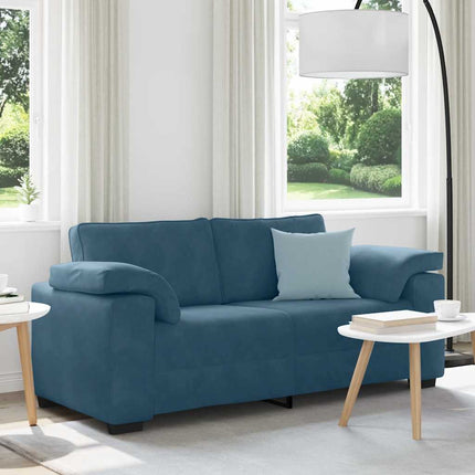 elskovssofa 180x77x82 cm fløjl blå