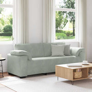 3-personers sofa 178 cm velour lysegrå