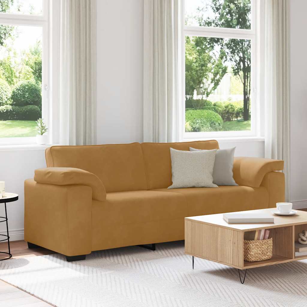 3-personers sofa 220x77x82 cm fljl brun