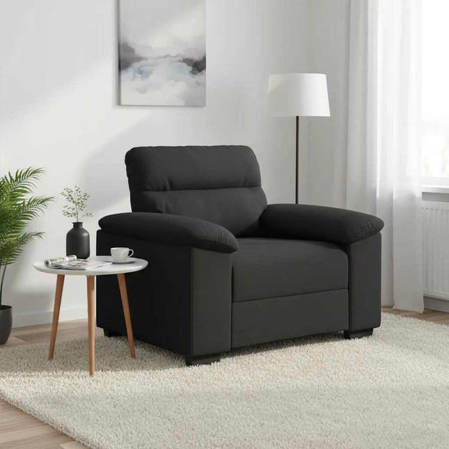lænestol 100x81x84 cm stof sort