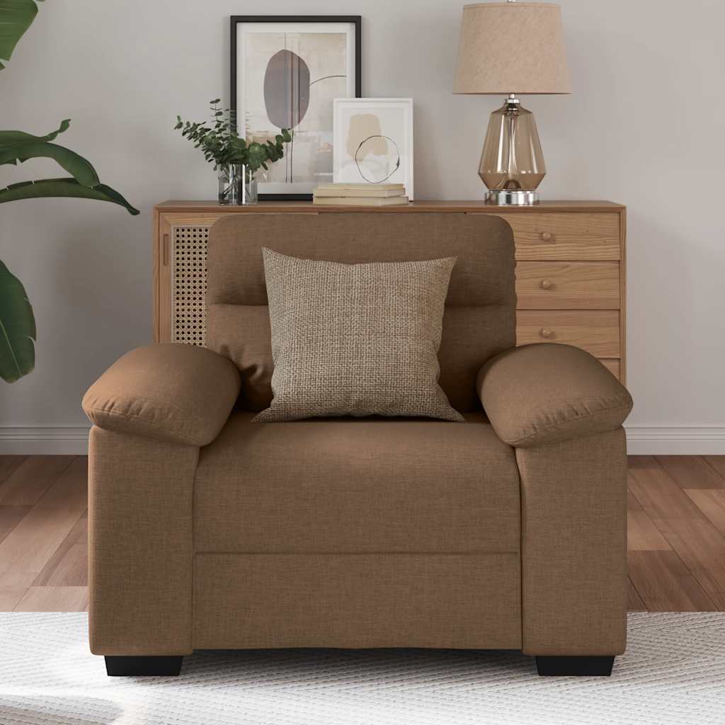 lænestol 60 cm stof brun